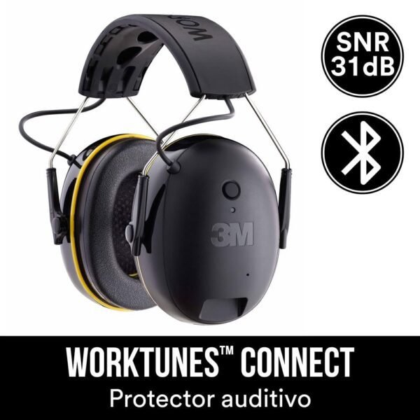 3M WorkTunes Connect Orejeras de protección auditiva inalámbricas con tecnología Bluetooth® - Imagen 2