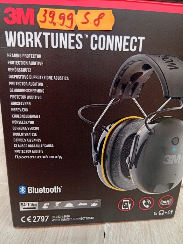 3M WorkTunes Connect Orejeras de protección auditiva inalámbricas con tecnología Bluetooth® - Imagen 5