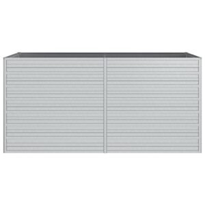 316880 vidaXL Cama Alta de Jardín 160x80x77 cm Acero Galvanizado Plata