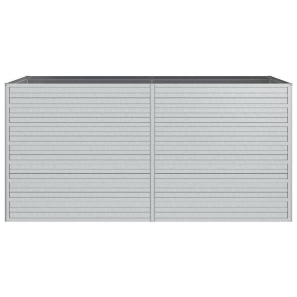316880 vidaXL Cama Alta de Jardín 160x80x77 cm Acero Galvanizado Plata