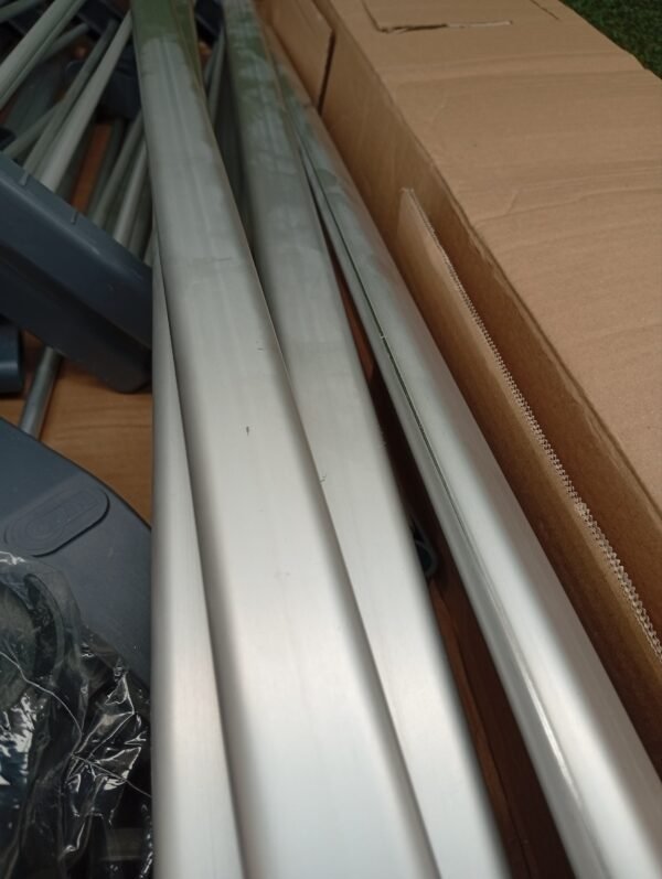 vidaXL Tendedero de 3 niveles con ruedas Plata 60x70x129 cm - Imagen 7