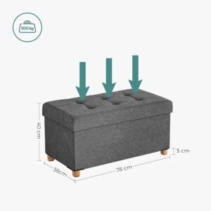 (6) BAUL ALMACENAJE GRIS - LSF16GYZ - SONGMICS