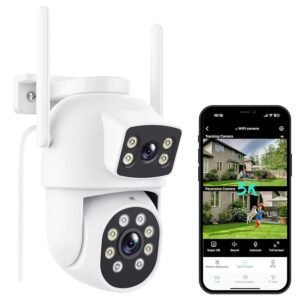 Reobiux 3K Camara Vigilancia WiFi Exterior con Doble Lente