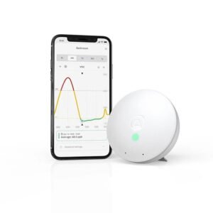 Airthings 292 Wave Mini: monitor de la calidad del aire interior con detectores de COV (compuestos o