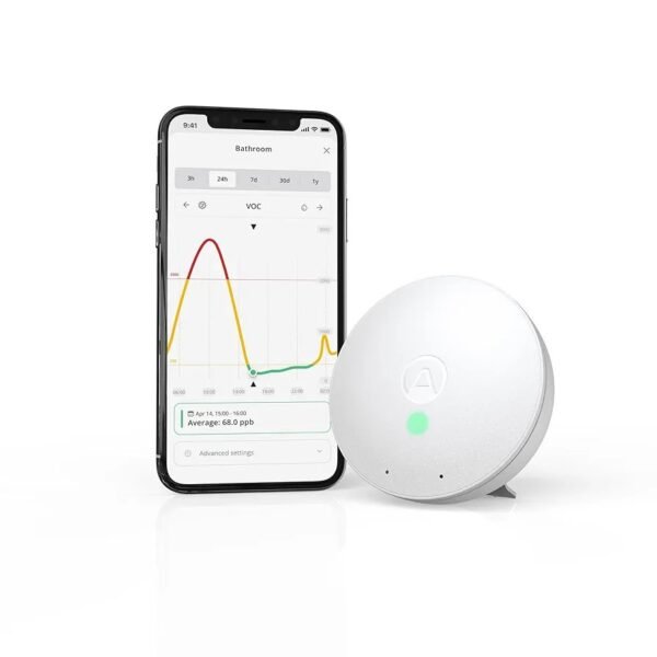 Airthings 292 Wave Mini: monitor de la calidad del aire interior con detectores de COV (compuestos o