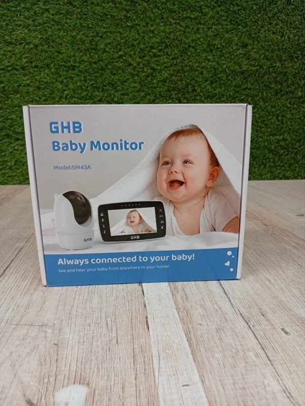 GHB Camara Vigilancia Bebe con 4.3" HD Pantalla Dividida Vigilabebés con Cámara Rotación de 350° Vis - Imagen 2