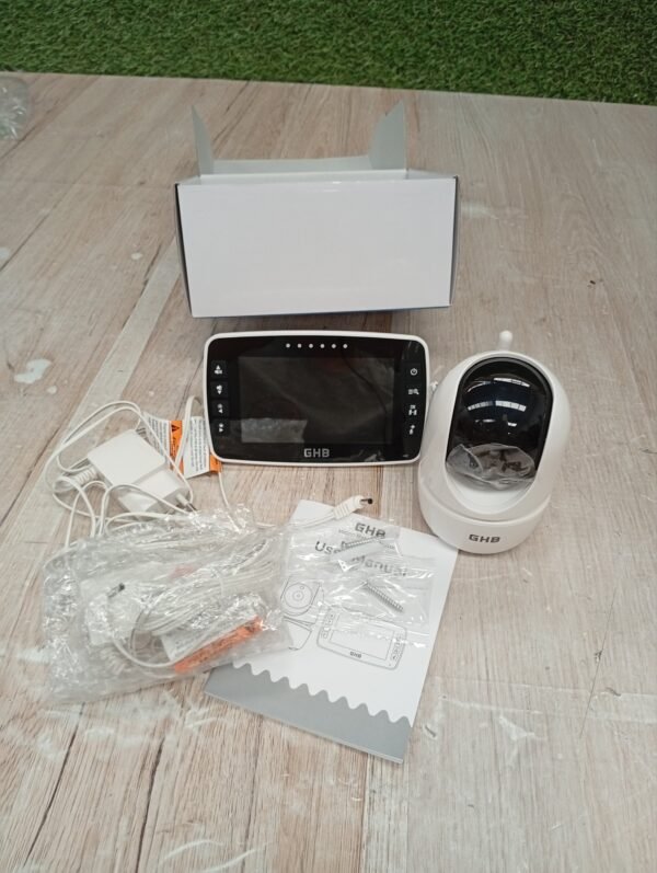 GHB Camara Vigilancia Bebe con 4.3" HD Pantalla Dividida Vigilabebés con Cámara Rotación de 350° Vis - Imagen 4