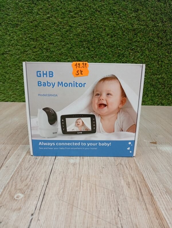 GHB Camara Vigilancia Bebe con 4.3" HD Pantalla Dividida Vigilabebés con Cámara Rotación de 350° Vis - Imagen 7