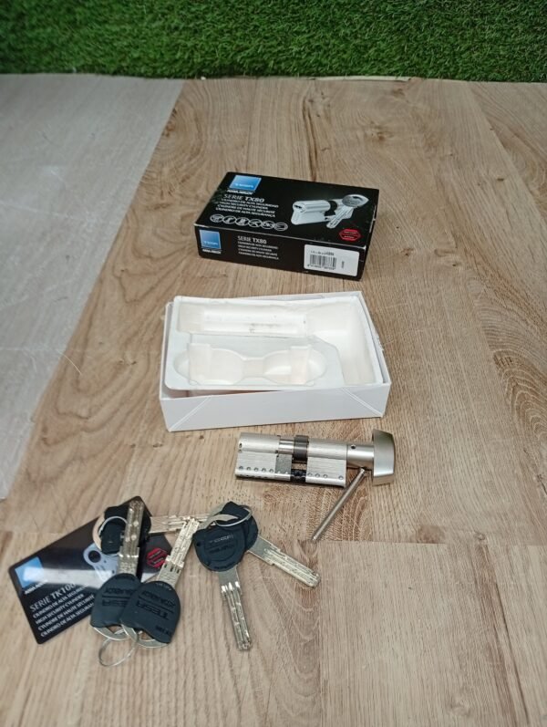 Tesa Assa Abloy TK1B3040N Cilindro de Alta Seguridad TK100 Doble Embrague Niquelado 30 x 40 mm Llave - Imagen 4