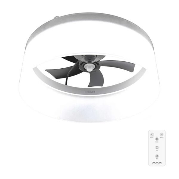 Cecotec Ventilador de Techo con Luz EnergySilence LampAero 650 White Design. Motor DC