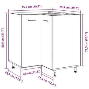 863278 - VIDAXL - GABINETE ESQUINERO NEGRO.