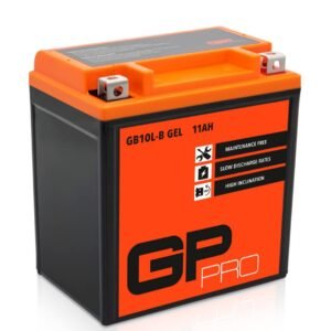 GP-PRO GB10L-B 12V 11Ah GEL Batería de arranque (compatible con YB10L-B / YB10L-B2) (Sin necesidad d