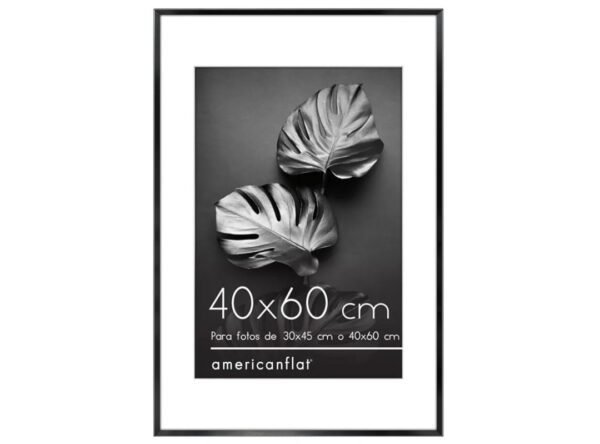 Americanflat Marco de Fotos 40x60 cm - Marco Fotos Aluminio Negro para Póster para Usar como Portafo - Imagen 2