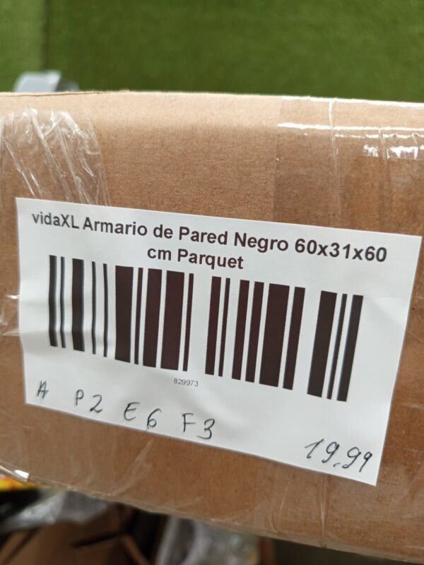 Armario de Pared Negro Vidaxl 60x31x60 cm - Imagen 6
