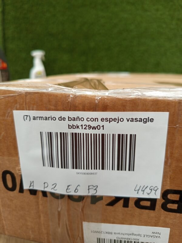 (7) armario de baño con espejo vasagle bbk129w01 - Imagen 6