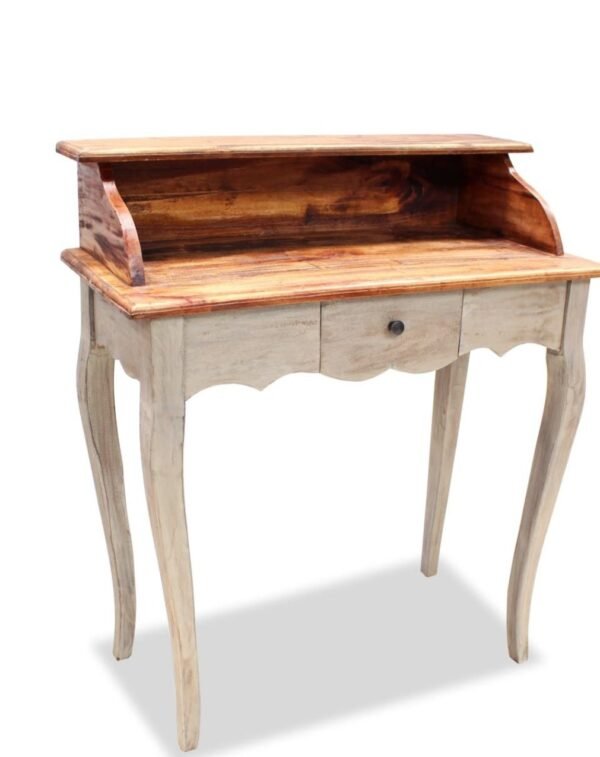 Escritorio de madera maciza de caoba 80x40x92 cm vidaxl