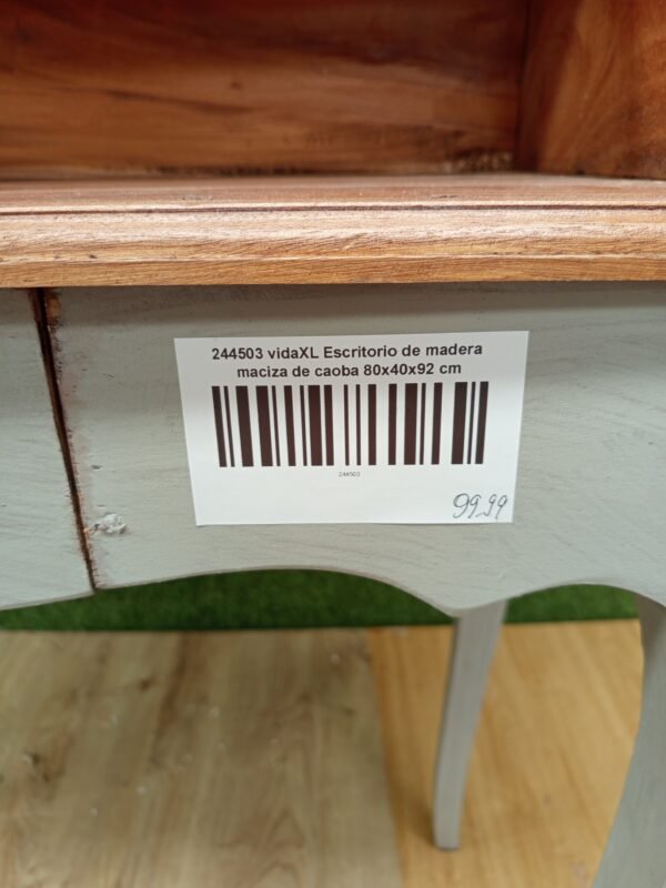 Escritorio de madera maciza de caoba 80x40x92 cm vidaxl - Imagen 5