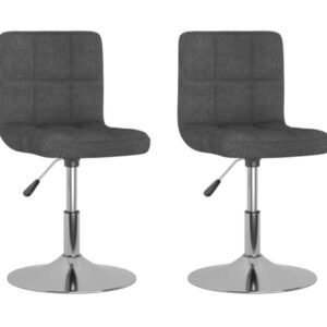 Sillas de Comedor Giratorias 2 Piezas Tejido Gris Claro Vidaxl