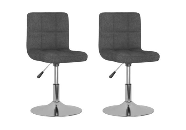 Sillas de Comedor Giratorias 2 Piezas Tejido Gris Claro Vidaxl