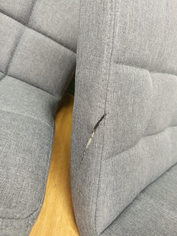 Sillas de Comedor Giratorias 2 Piezas Tejido Gris Claro Vidaxl - Imagen 4