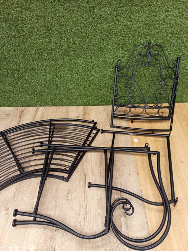 Banco para árbol 150 cm Acero negro Vidaxl - Imagen 2