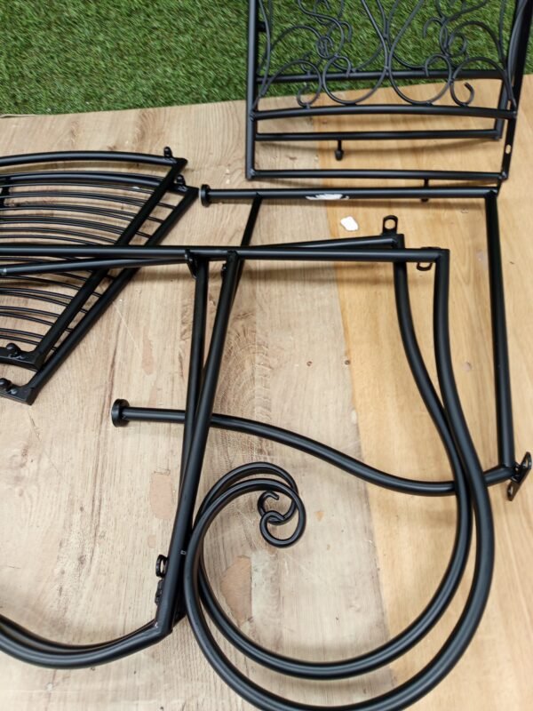 Banco para árbol 150 cm Acero negro Vidaxl - Imagen 3