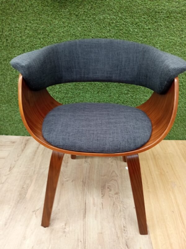 Silla de Comedor Gris Madera curvada y tela vidaxl - Imagen 2