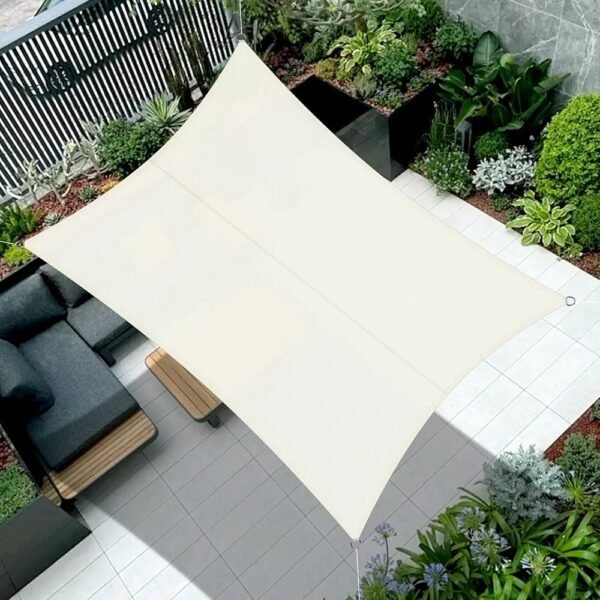 Cool Area Toldo Vela de Sombra Impermeable Rectangular 3x5m Protección UV PES Toldos para Patio Exte