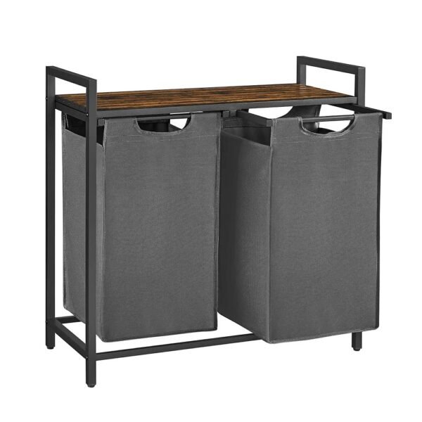 blh201g50 cesto para ropa colada 2 bolsas x 46 l vasagle