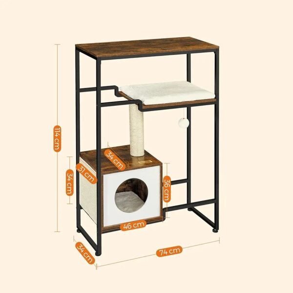 PCT112X01 ARBOL DE GATOS MARRON RUSTICO FEANDREA (6) - Imagen 2