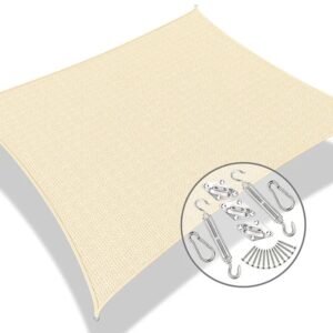 VOUNOT Toldo Vela de Sombra Rectangular 3 x 5 m