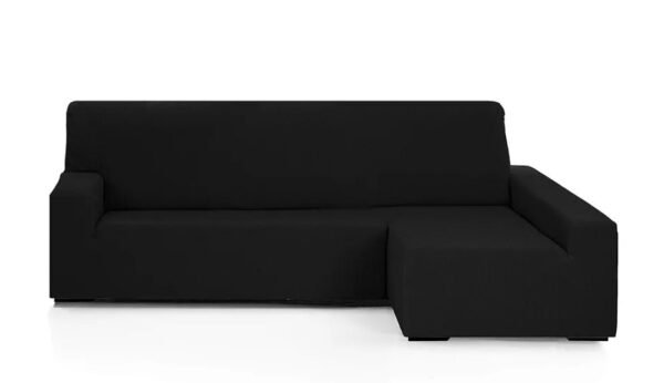Martina Home Funda Chaise Longue Elástica EMILIA Brazo derecho largo Negro - Imagen 2