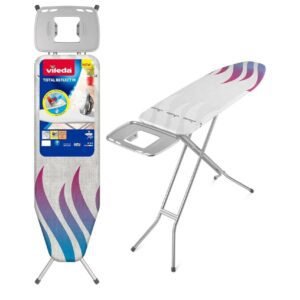 Vileda Total Reflect M - Tabla de Planchar con Soporte Antideslizante para Plancha | Incluye Funda c