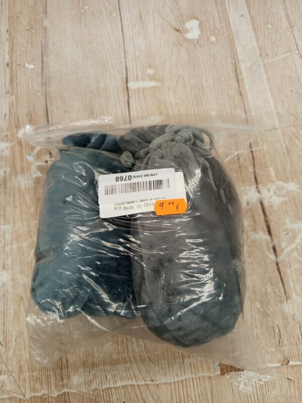 Paquete de 2 almohadas autoinflables de viaje para el cuello con bolsa compacta y funda lavable para - Imagen 5