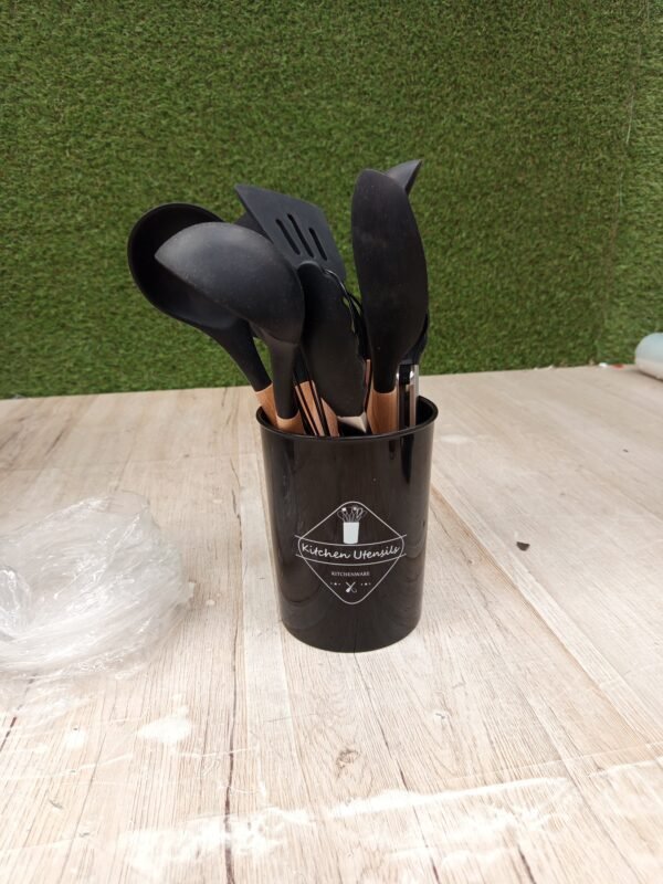 Utensilios de cocina de silicona madera - Imagen 4