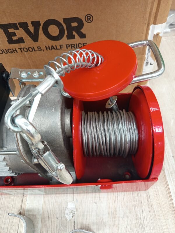 VEVOR Polipasto Eléctrico de Cable Capacidad de 250 kg Polipasto 510 W Altura de Elevación 12m Cable - Imagen 4