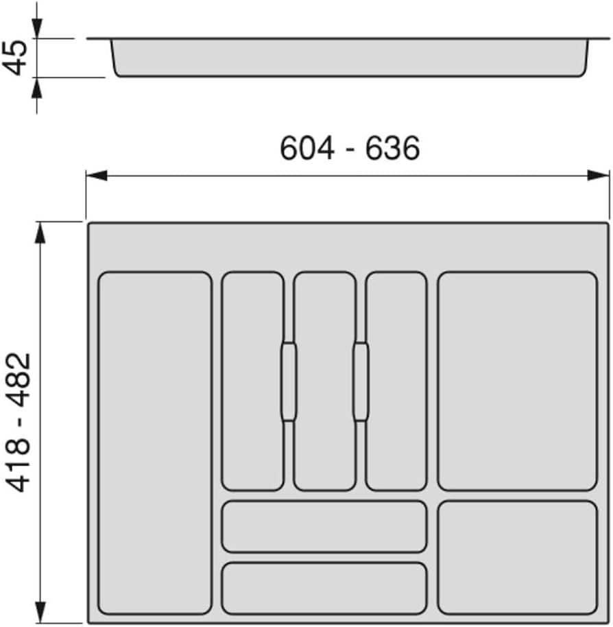 Organizador de Cubiertos - 636x482mm - EMUCA - Imagen 2