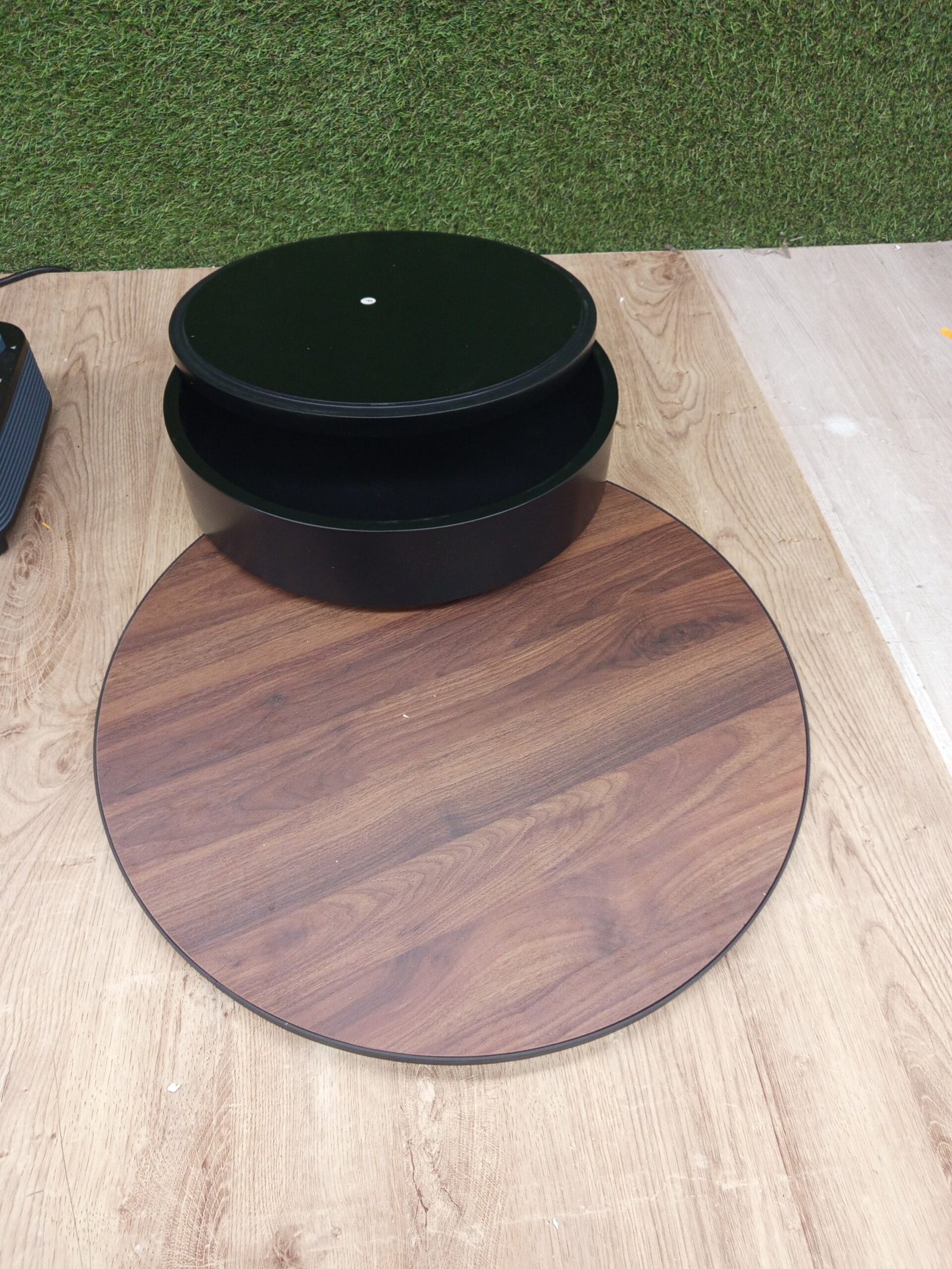 VASAGLE Juego de 2 Mesas de Centro Nogal Natural y Negro Tinta - Imagen 2