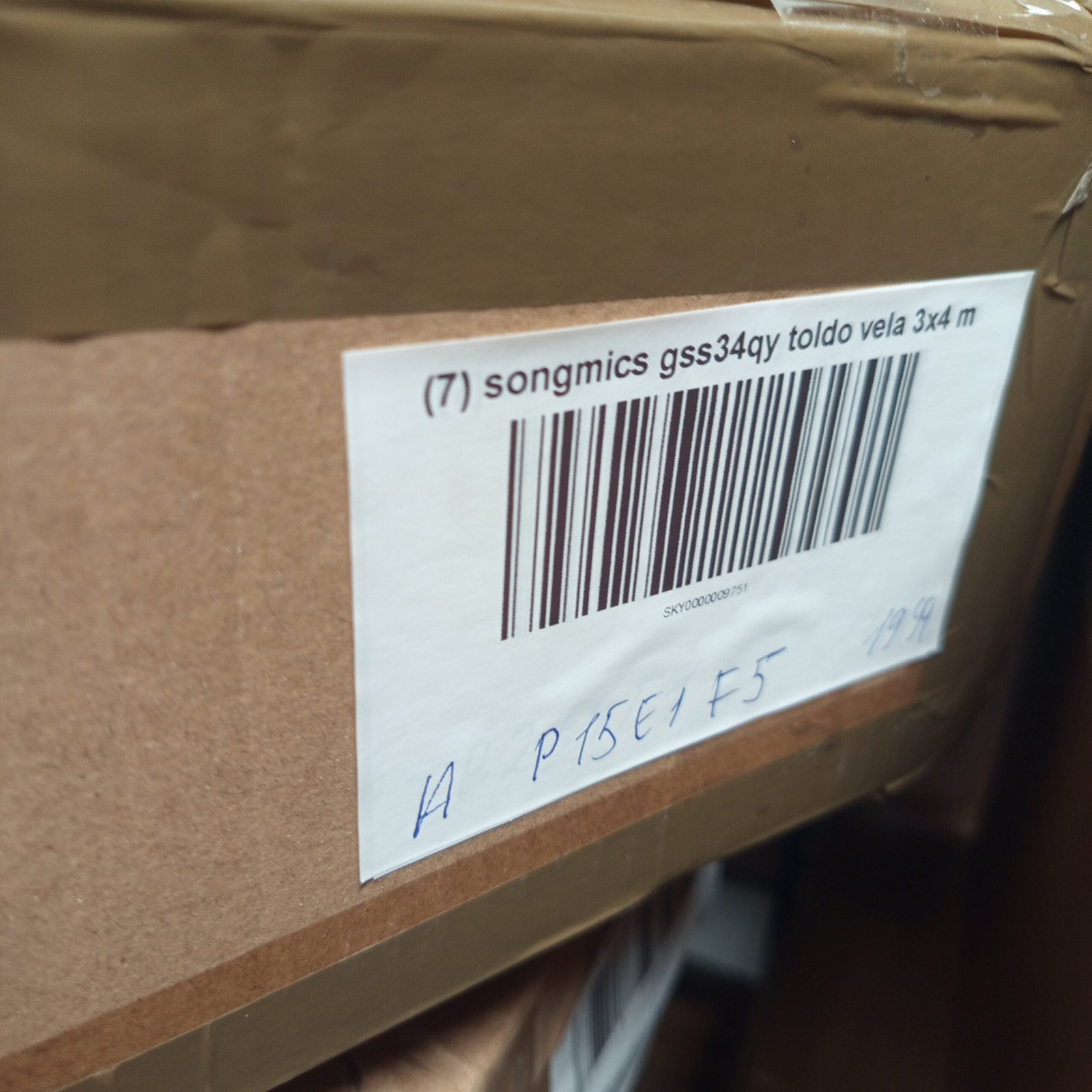 SONGMICS Vela de Sombra de 3 x 4 m - Imagen 6