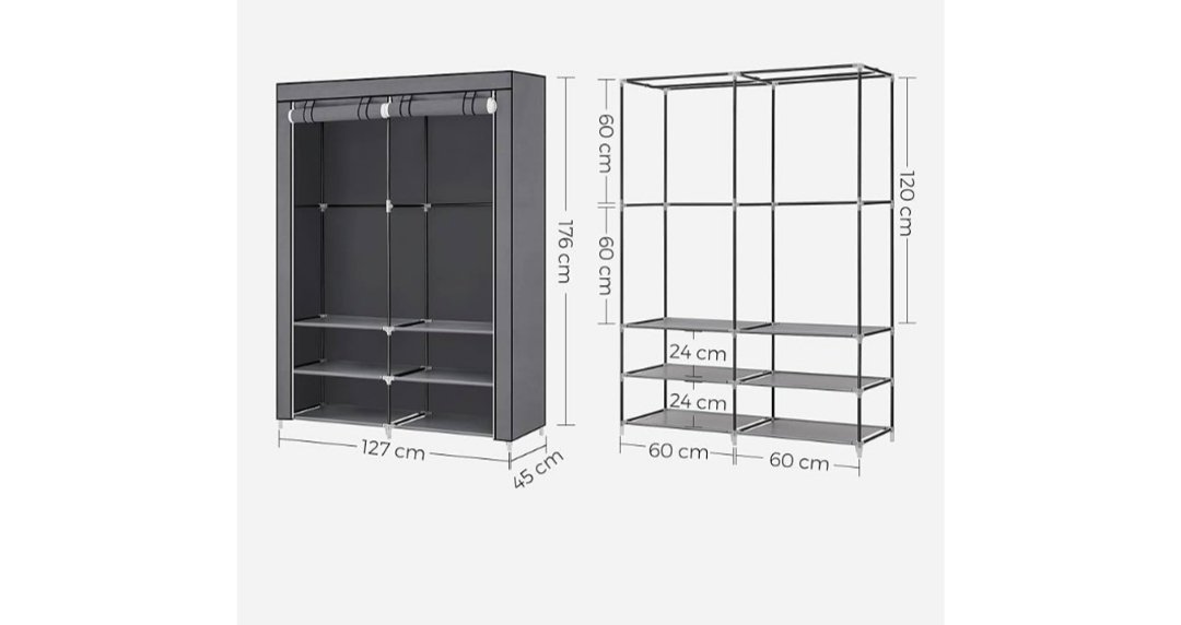 SONGMICS Armario de Ropa RYG008G02