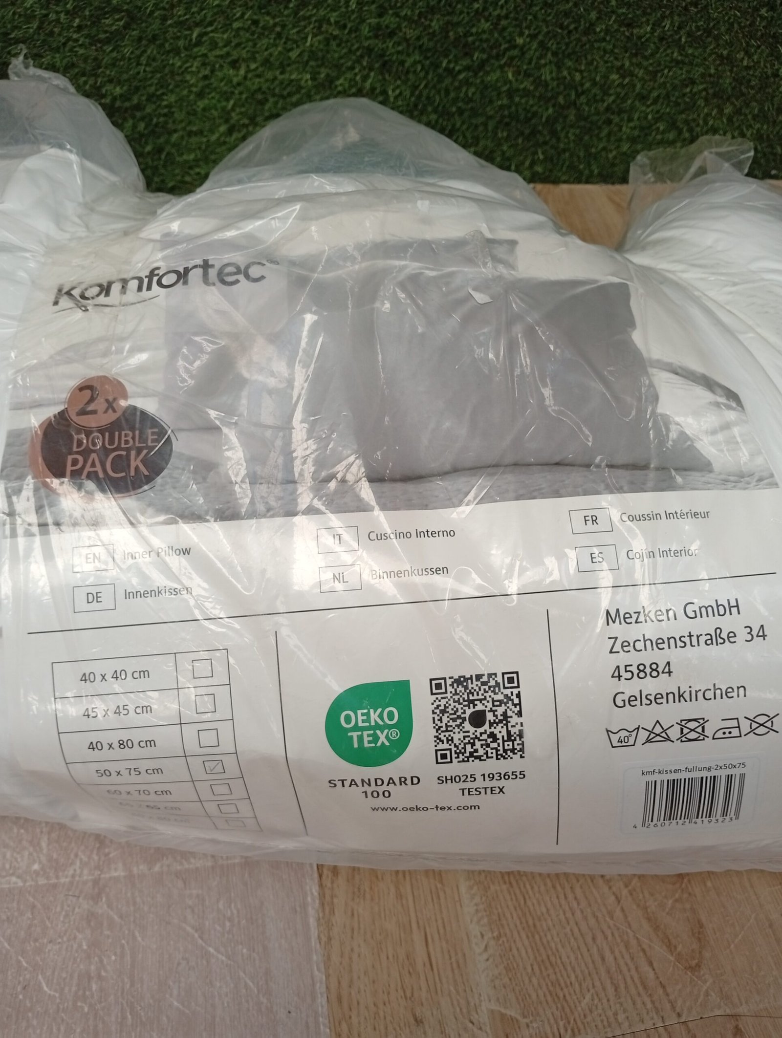 Juego de 2 almohadas - 50 x 75 cm - Komfortec - Imagen 3