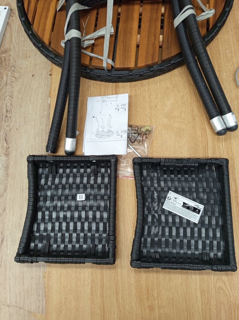 Mesa jardín acacia - ratán negro. - Imagen 3