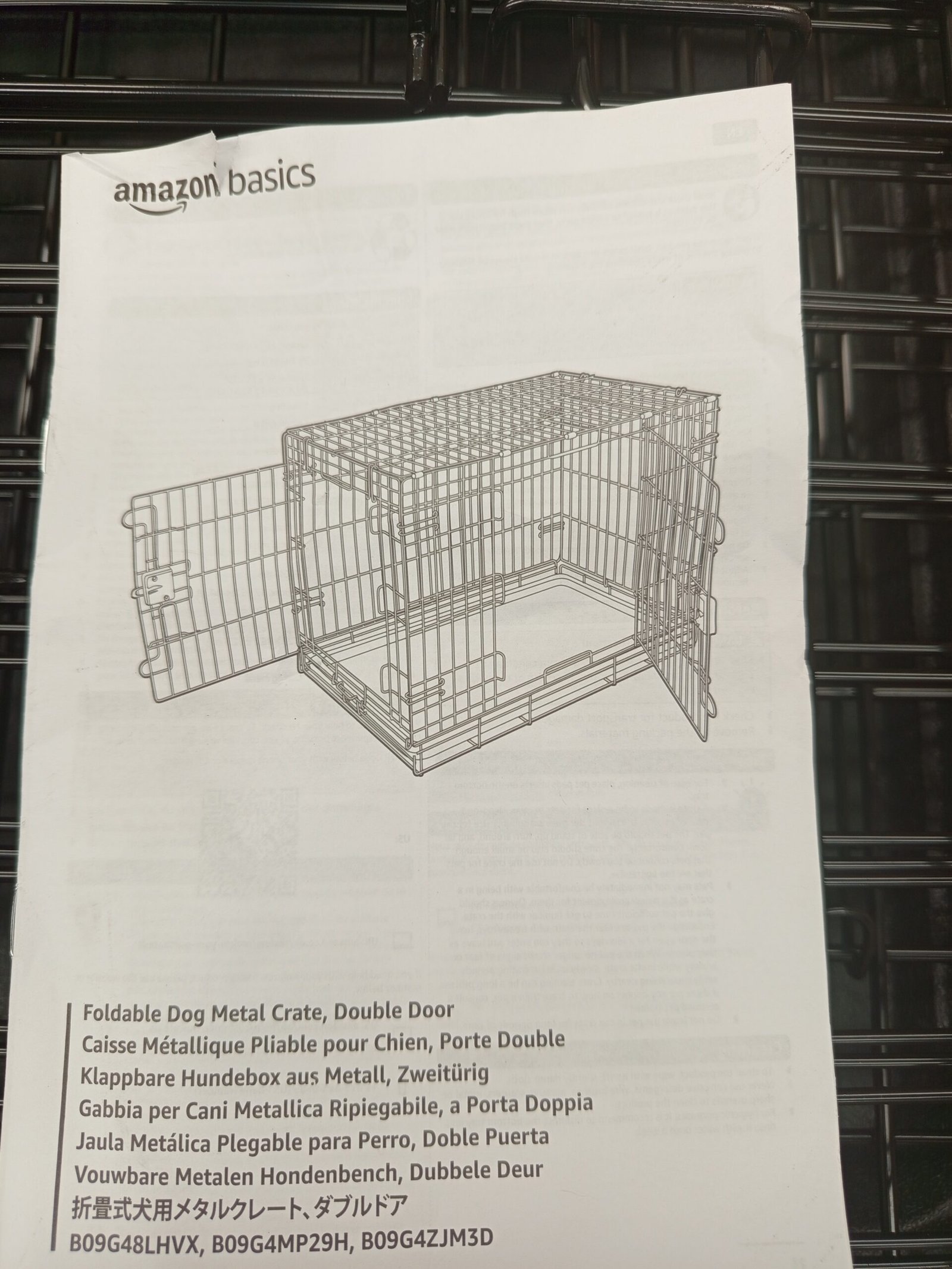 Jaula para Perro - 107 x 71 x 76 cm - Amazon Basics - Imagen 3