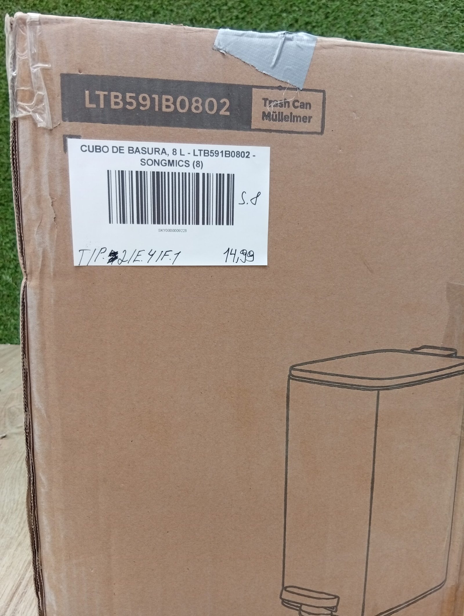 Cubo de basura, 8 L - LTB591B0802 - SONGMICS - Imagen 9