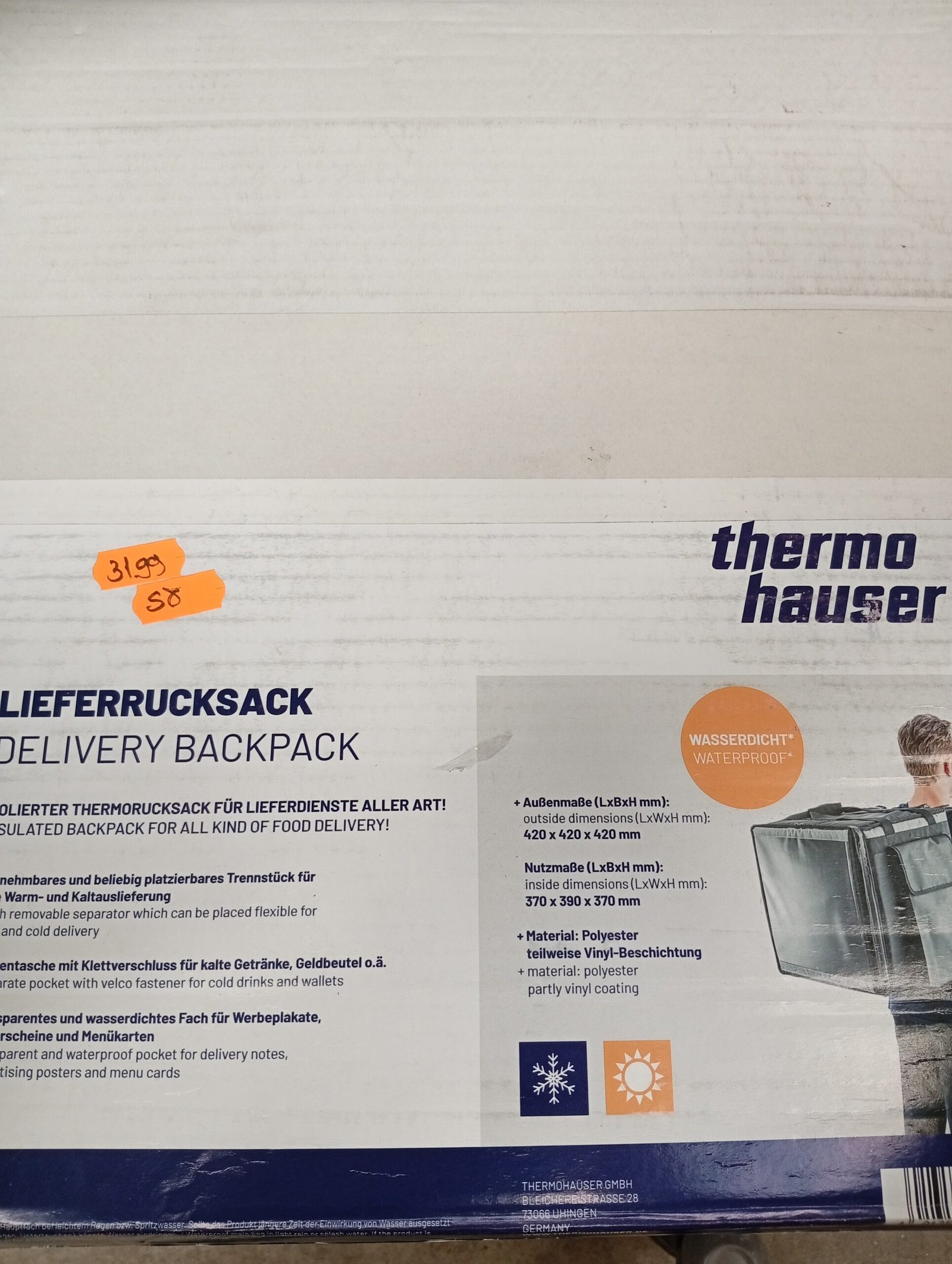 Mochila de entrega - 420 x 420 x 420 mm - Thermohauser - Imagen 9