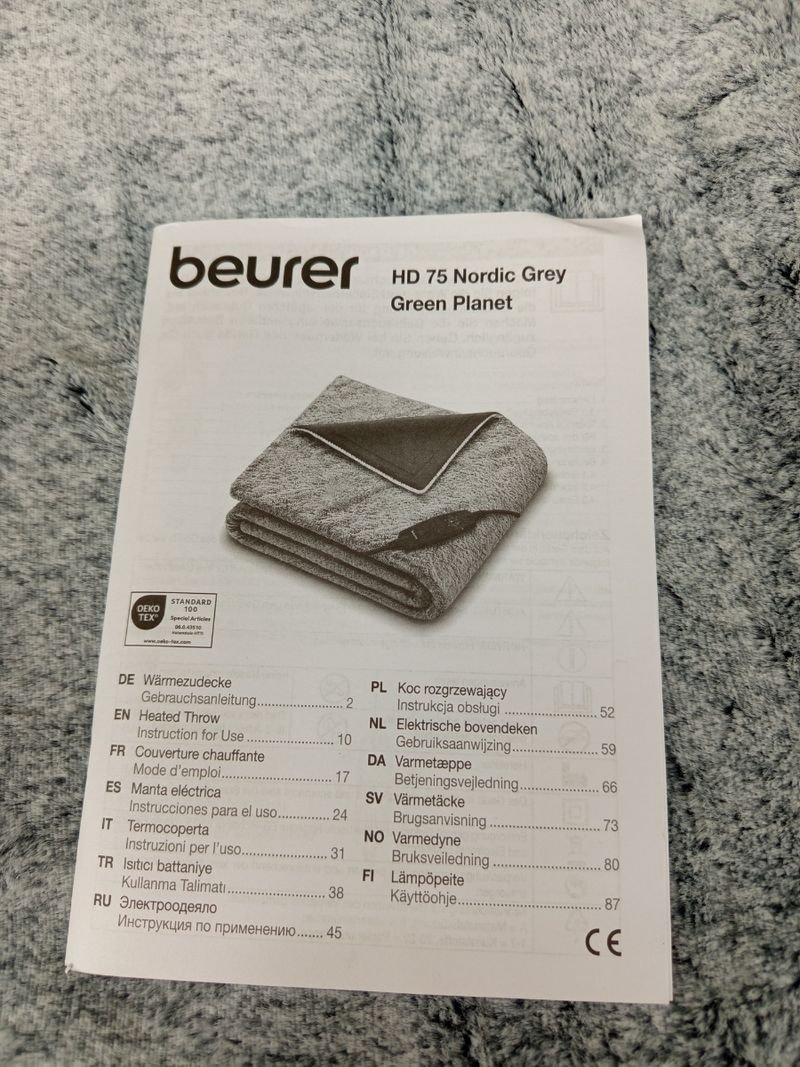 Manta eléctrica Beurer - Gris - Imagen 9