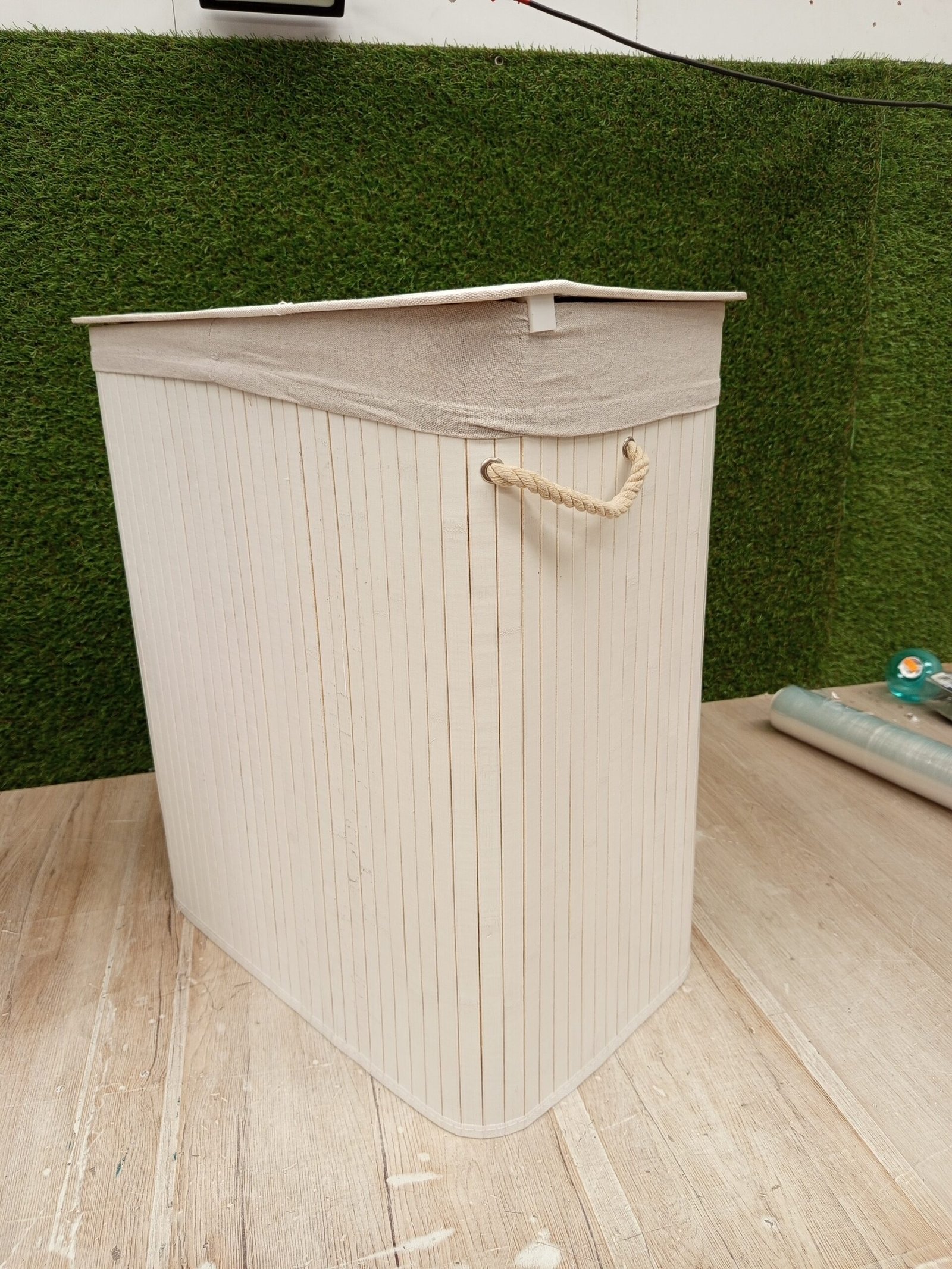 Cestos Ropa Sucia con Tapa y 2 Compartimentos, - Imagen 4