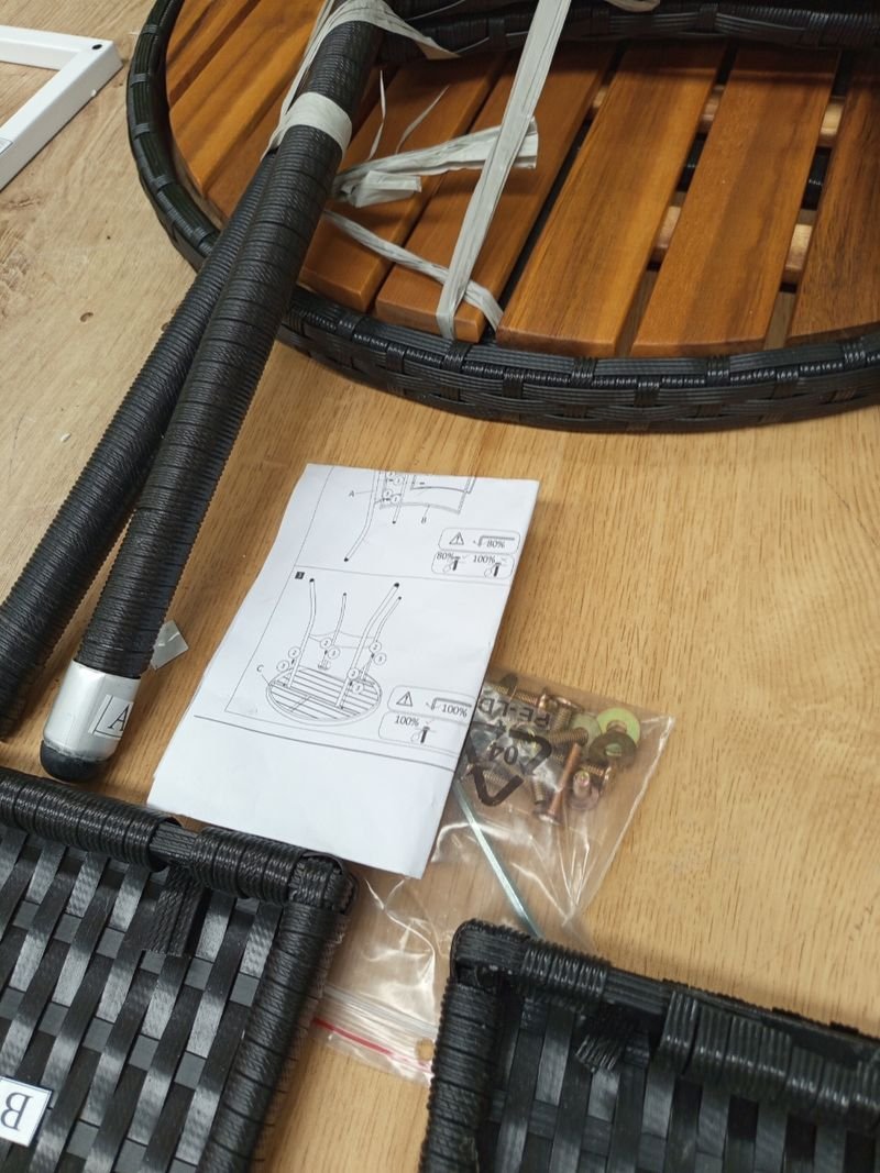 Mesa jardín acacia - ratán negro. - Imagen 4