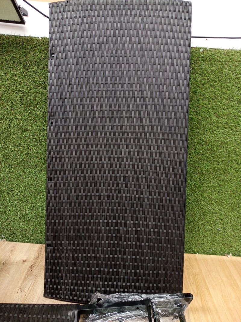 Banco jardín vidaXL ratán negro. - Imagen 4