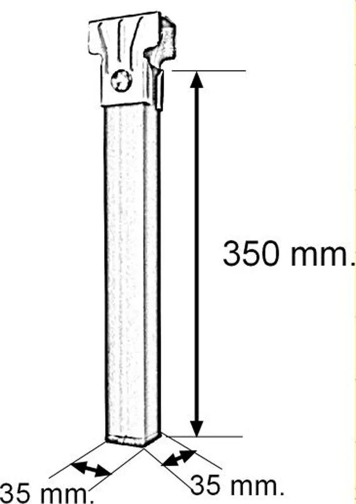Juego de 4 patas somier - 350x35x35 mm - Imex - Imagen 2